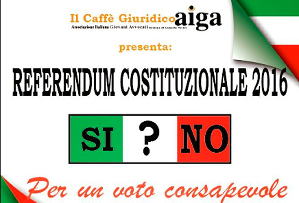 Lamezia: per un voto consapevole al referendum costituzionale, incontro organizzato dall'Aiga