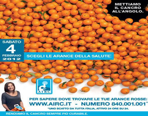 Calabria, sabato tornano le arance dell'Airc nelle piazze dei capoluoghi