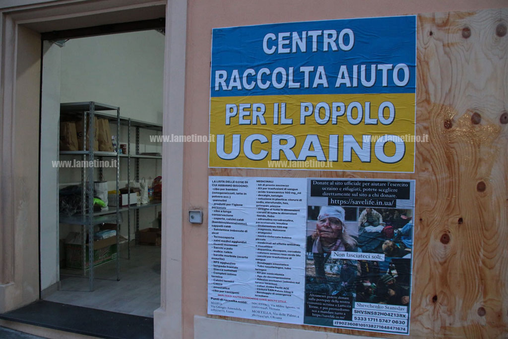 Lamezia si mobilita per l’Ucraina: al via raccolta di medicine, cibo e vestiti. Aperti tre centri