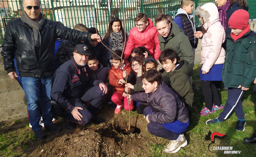 Carabinieri forestali donano piante e migliaia di semi alle scuole calabresi