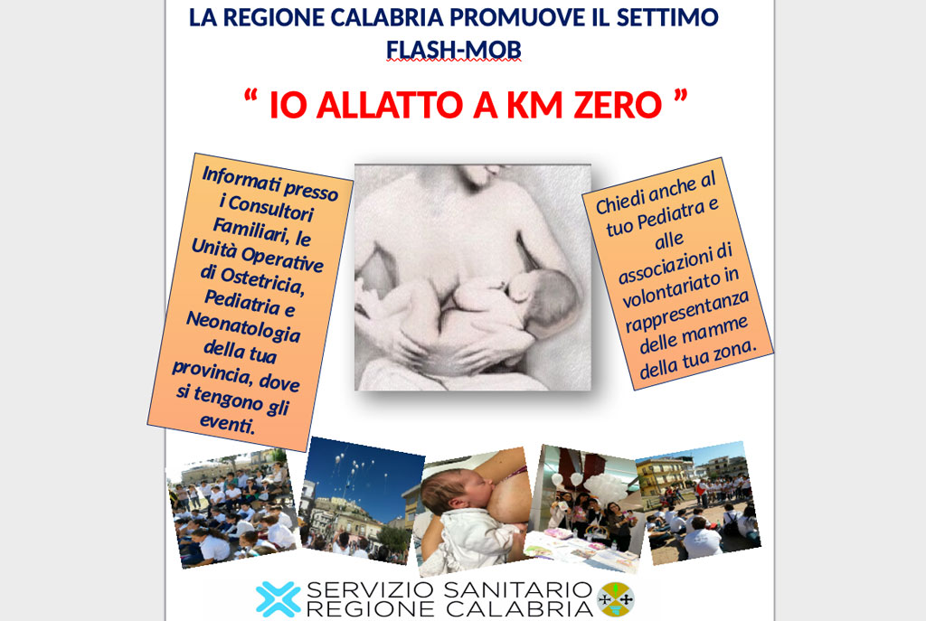 "Io allatto a Km 0", Regione aderisce a Settimana Mondiale Allattamento: iniziative anche a Lamezia