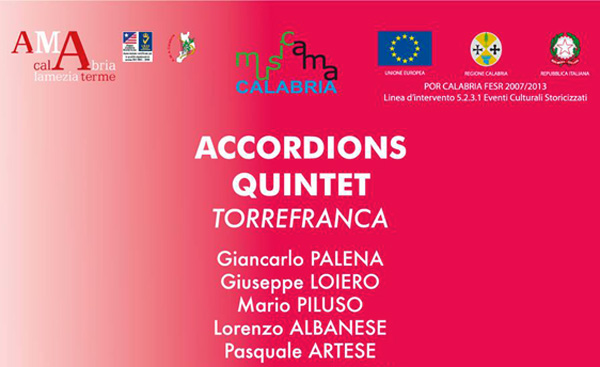 Martedì 18 concerto dell’Accordions Quintet Torrefranca a Pizzo