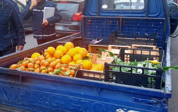 Polizia locale di Catanzaro contro abusivismo commerciale: multe per circa 25mila euro e sequestri di frutta