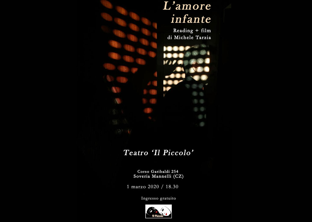 "L'amore infante" il primo marzo al teatro "Il Piccolo" di Soveria Mannelli  