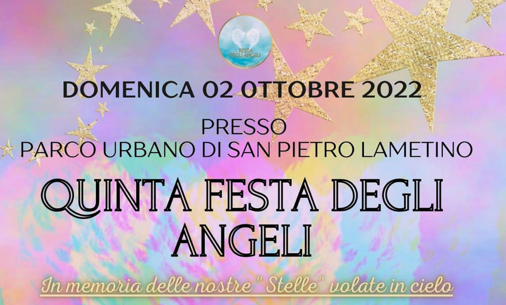 Buongiorno 2 Ottobre Festa Degli Angeli Custodi “Quinta festa degli angeli” al parco urbano di San Pietro Lametino il 2