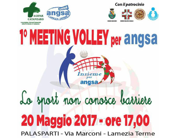 Lamezia, primo meeting volley per Angsa il 20 maggio al Palazzetto dello Sport