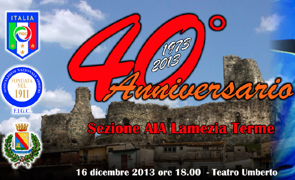Lamezia: Quarantennale sezione Aia il 16 dicembre al Teatro Umberto 