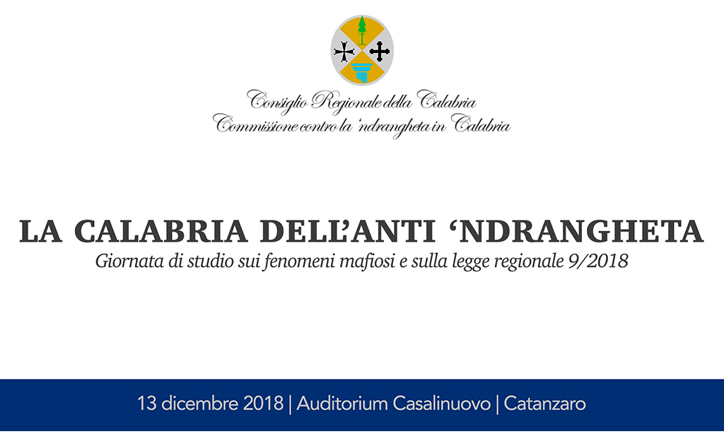 “La Calabria dell’anti ‘ndrangheta”, il 13 dicembre incontro con Cafiero De Raho a Catanzaro 