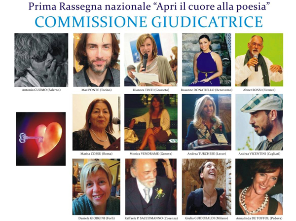 Prima rassegna nazionale ‘Apri il cuore alla poesia’, ecco la giuria