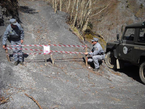 Corpo forestale sequestra pista abusiva nel parco del Pollino