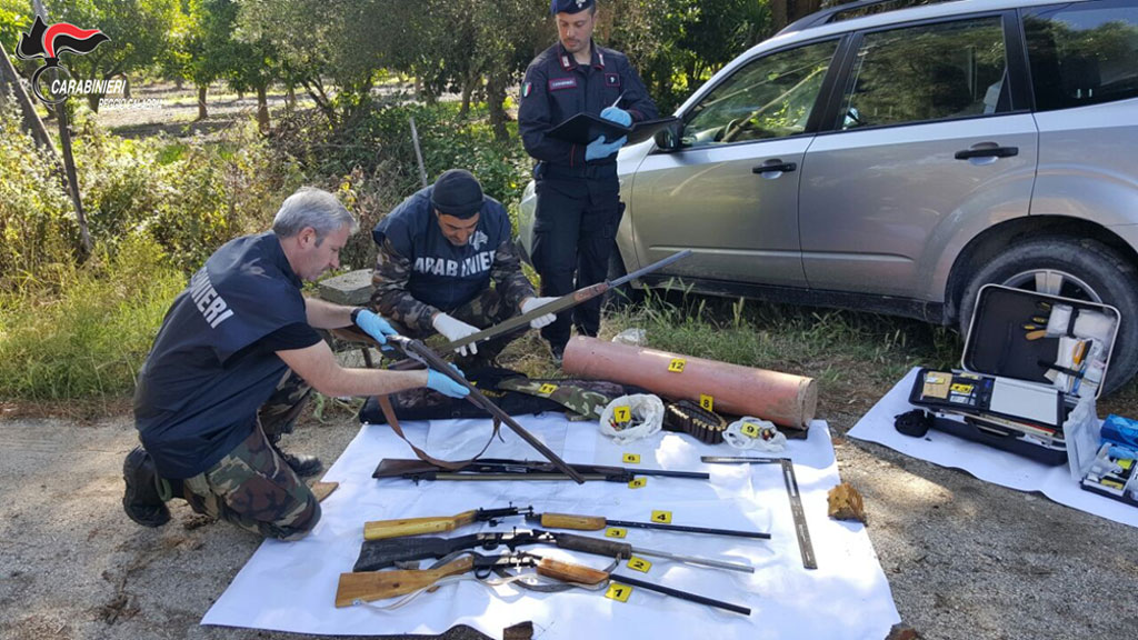 Fucili da caccia e oltre 4.500 piante di cannabis scoperte a Bovalino