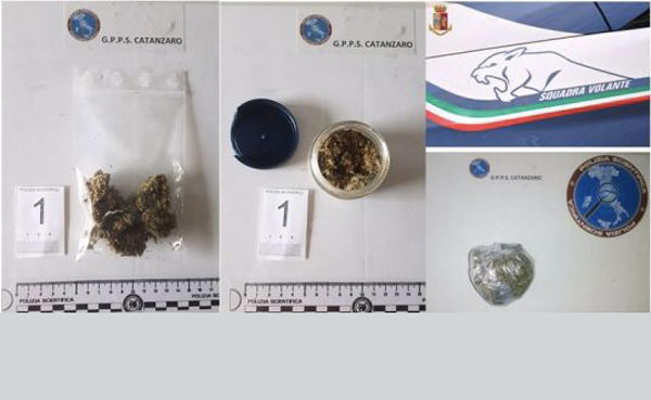 Contrasto allo spaccio di stupefacenti a Catanzaro, un arresto e sequestro di marijuana ed eroina