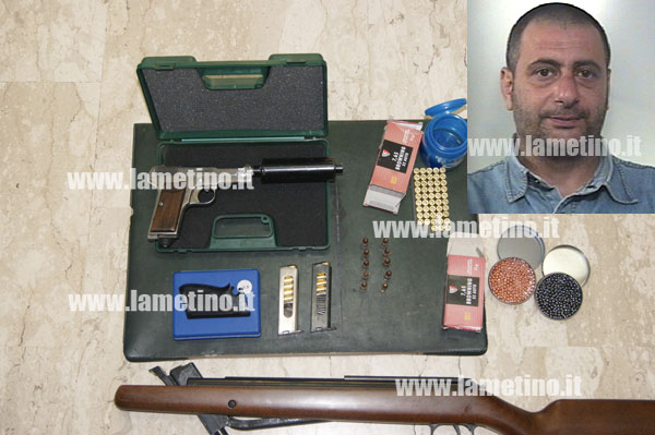 Lamezia: Nascondeva in casa armi e munizioni, arrestato