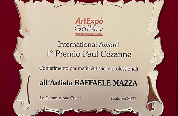 L’artista lametino Raffaele Mazza riceve l'oscar dell'arte 2021 e il 1° Premio Paul Cézanne