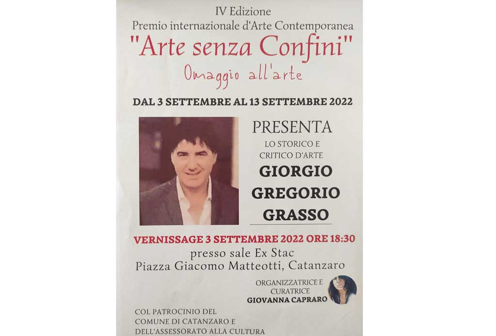 "Arte senza Confini", premio Internazionale a Catanzaro al via il 3 settembre