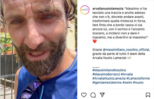 Lamezia, videomessaggio di Massimiliano Rosolino ad atleti Arvalia Nuoto dopo scomparsa mister Borracci
