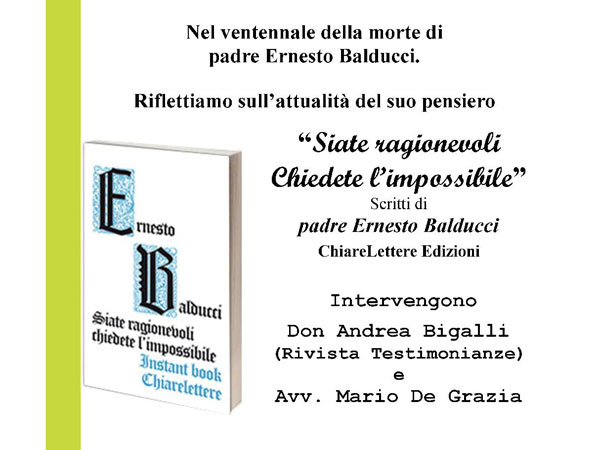 Lamezia: Presentato libro padre Ernesto Balducci