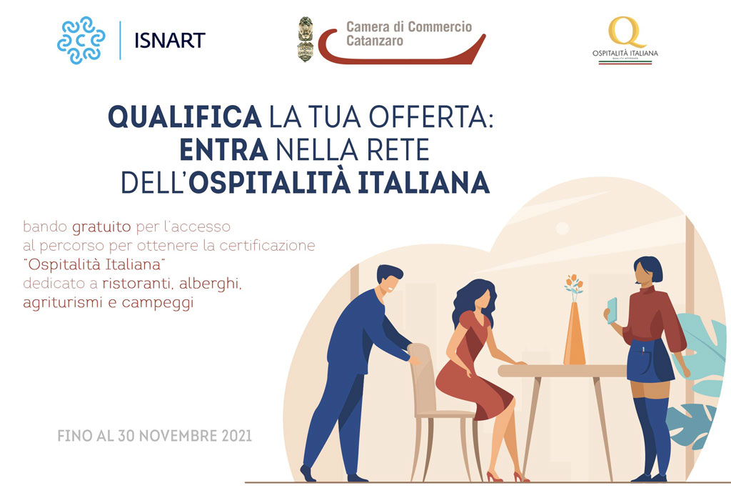 Camera Commercio Catanzaro pubblica bando concessione certificazione qualità offerta turistica