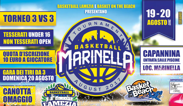 "Marinella Basketball Tournament" dal 19 al 20 agosto