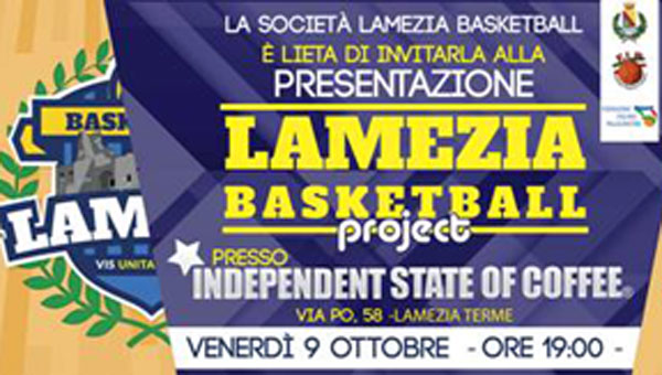 Il 9 ottobre presentazione ufficiale della Lamezia basketball