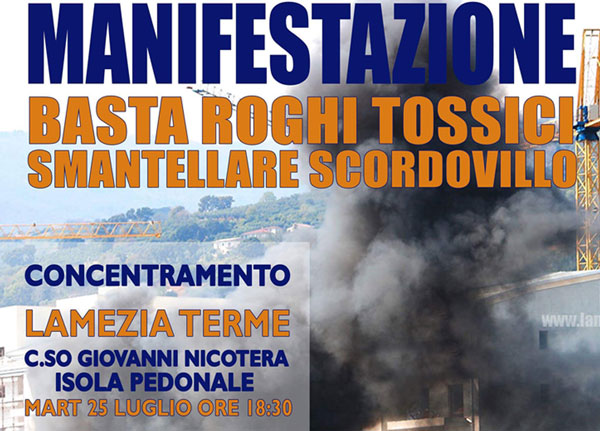 Lamezia, Gianturco: "Basta ai roghi tossici, oggi manifestazione per chiedere sgombero campo rom di Scordovillo"