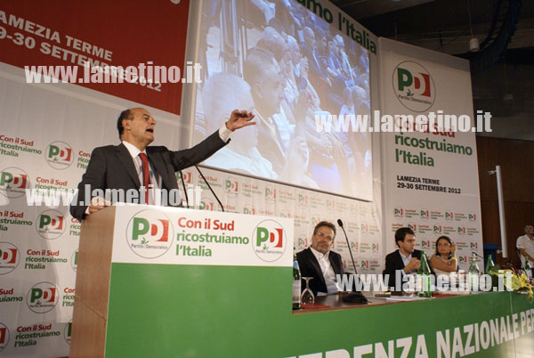 Lamezia: Il segretario del Pd Bersani chiude Conferenza partito su Meridione