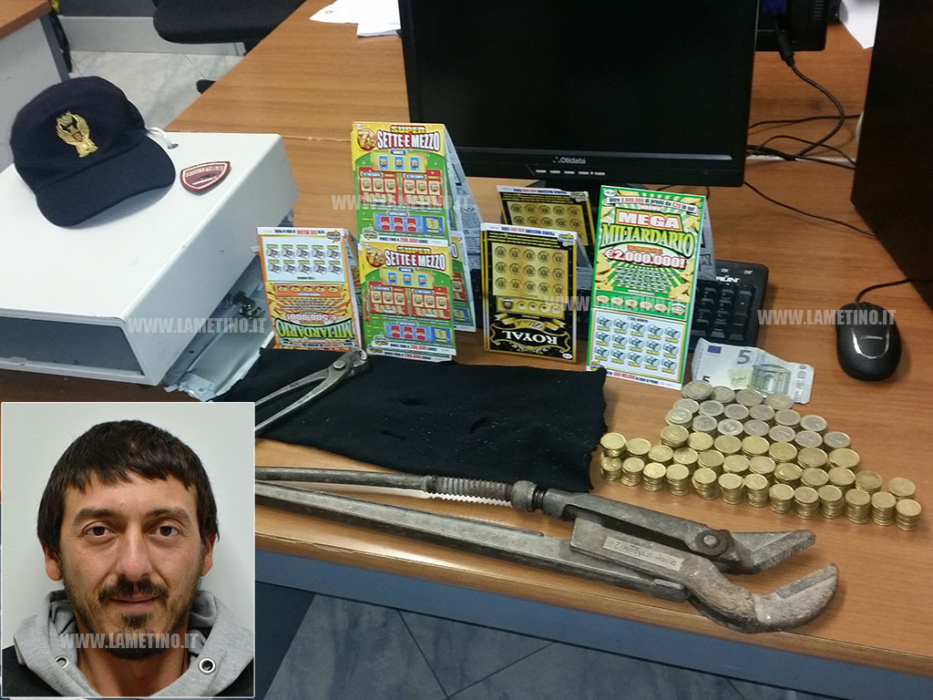Lamezia: ruba denaro e biglietti lotteria in bar, arrestato 31enne