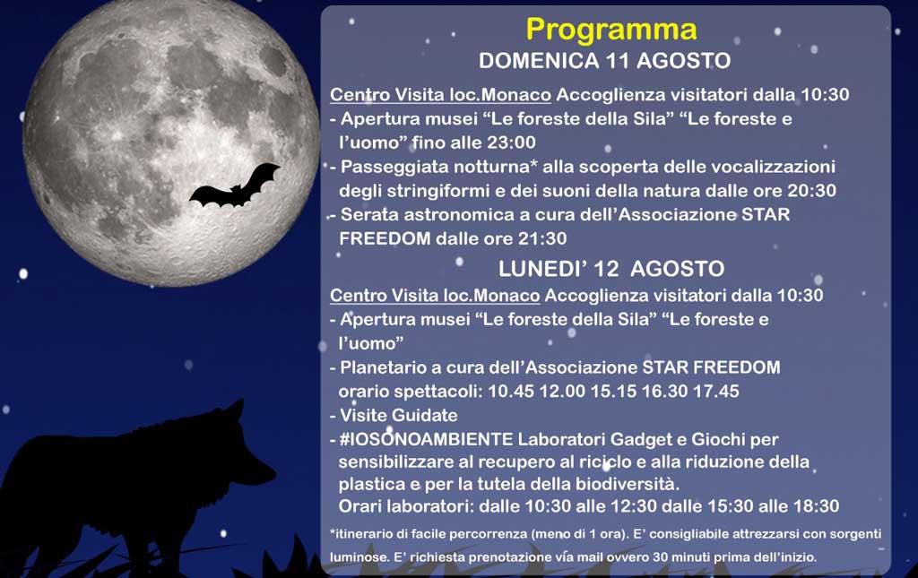 Ritorna "La Notte Bianca della Biodiversità" dei carabinieri forestali in Sila