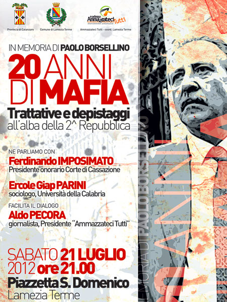 Lamezia: Ammazzateci Tutti ricorda Borsellino a vent'anni dalla morte