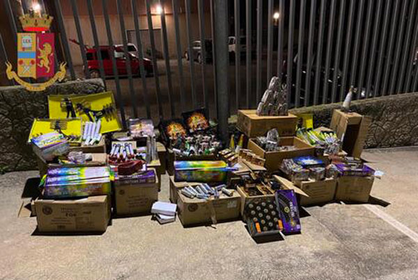 Polizia sequestra 100 chili di botti contraffatti, 3 denunce a Soriano Calabro