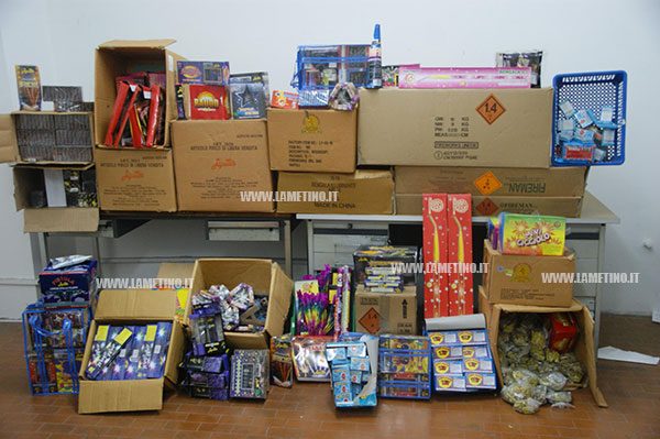 Lamezia: Sequestrati 3 quintali di fuochi d’artificio, erano in un garage