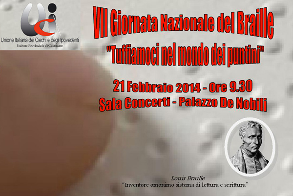 Calabria: Unione Italiana Ciechi e Ipovedenti organizza Giornata Nazionale Braille