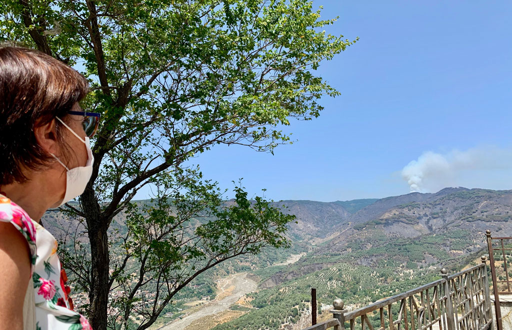 Incendi, Amalia Bruni in visita nell'area grecanica: "Insisto su stato di emergenza"