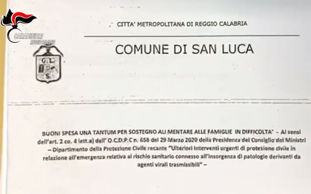 Richiedono buoni spesa Covid senza averne diritto, denunciate 15 persone a San Luca - VIDEO
