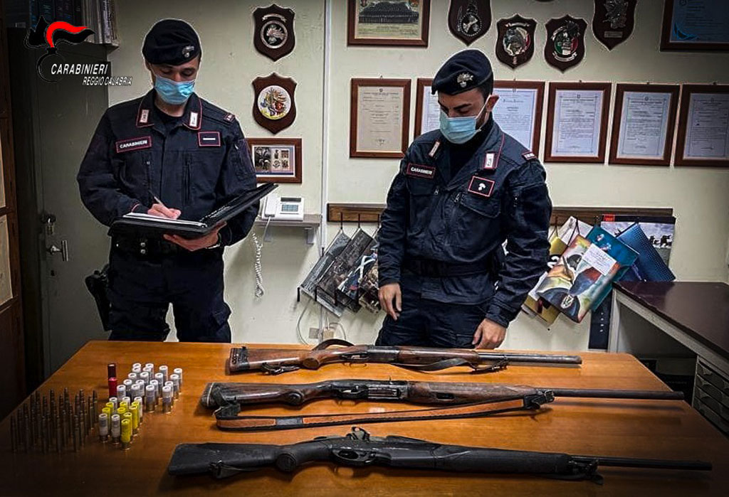 A caccia con fucili con matricola abrasa, tre arresti nel Reggino