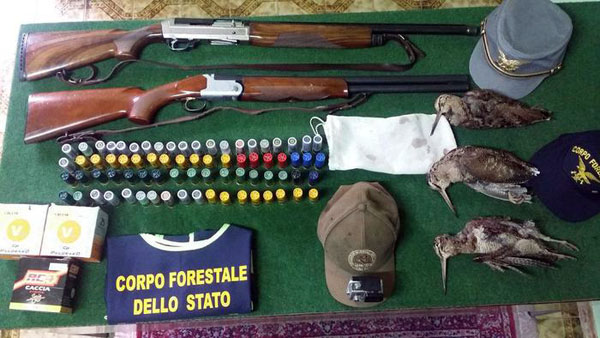 Sorpresi a cacciare in Parco Pollino, sequestrati fucili