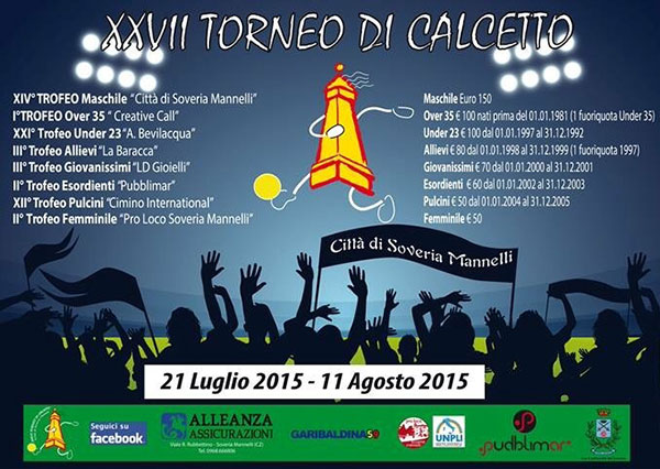 Torneo di calcetto a Soveria Mannelli, dal 21 luglio all’11 agosto