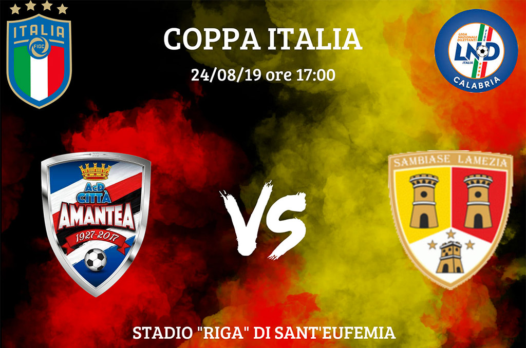 Prima gara stagionale di Coppa Italia del Sambiase Lamezia 1923 al “Riga” il 24 agosto