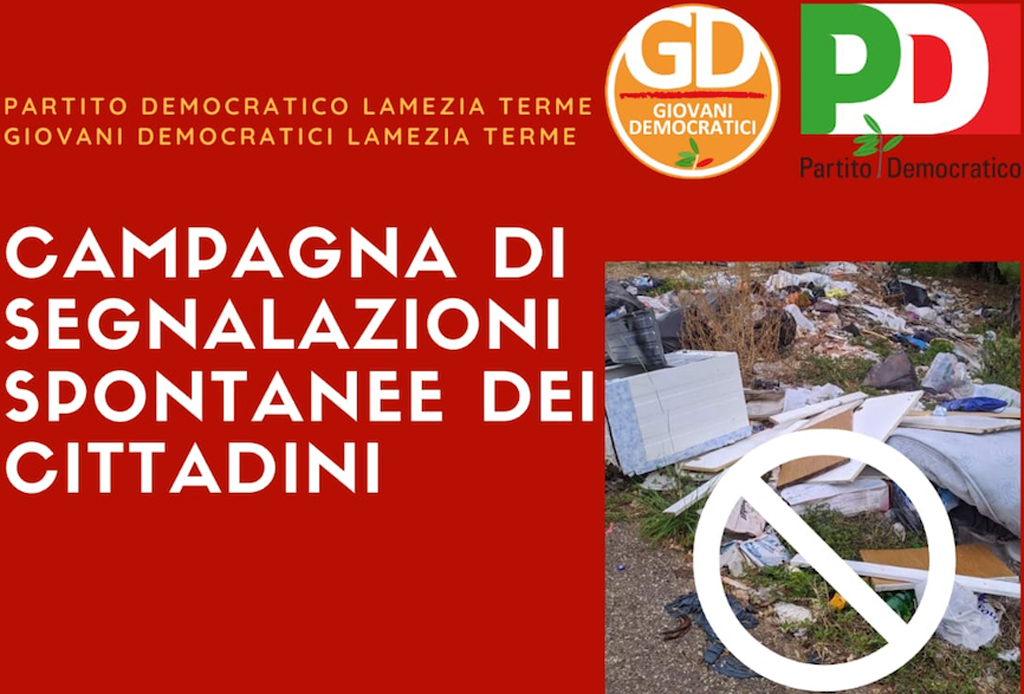Lamezia, Pd e Giovani Democratici: Parte campagna segnalazioni dei cittadini su problematiche città