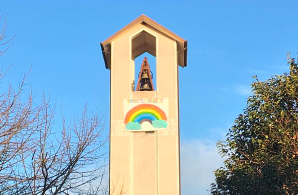 Lamezia, a Sant' Eufemia Inno nazionale dal campanile della parrocchia San Giovanni Battista