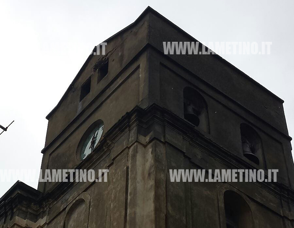 Calabria: Fulmine si scaglia su campanile della Chiesa Matrice di Curinga
