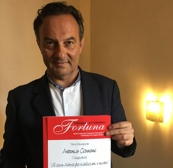 “Il caso Aversa” del lametino Antonio Cannone finalista al Premio letterario nazionale Fortuna di Bari