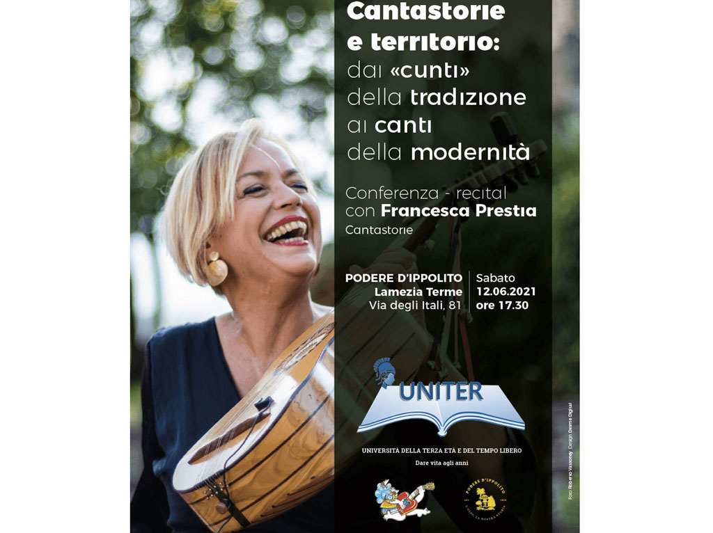 Lamezia, la cantastorie Prestia il 12 giugno ospite dell’Uniter