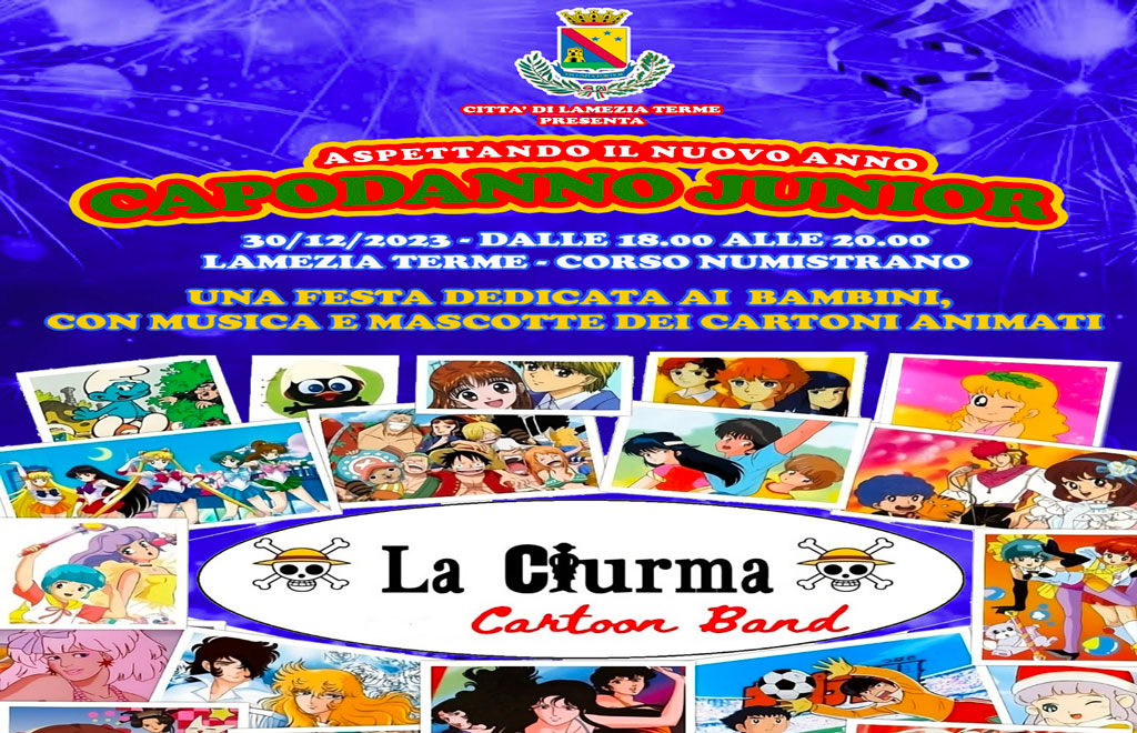 Lamezia, “Aspettando il nuovo Anno: Festa di Capodanno Junior” con personaggi cartoni animati su Corso Numistrano
