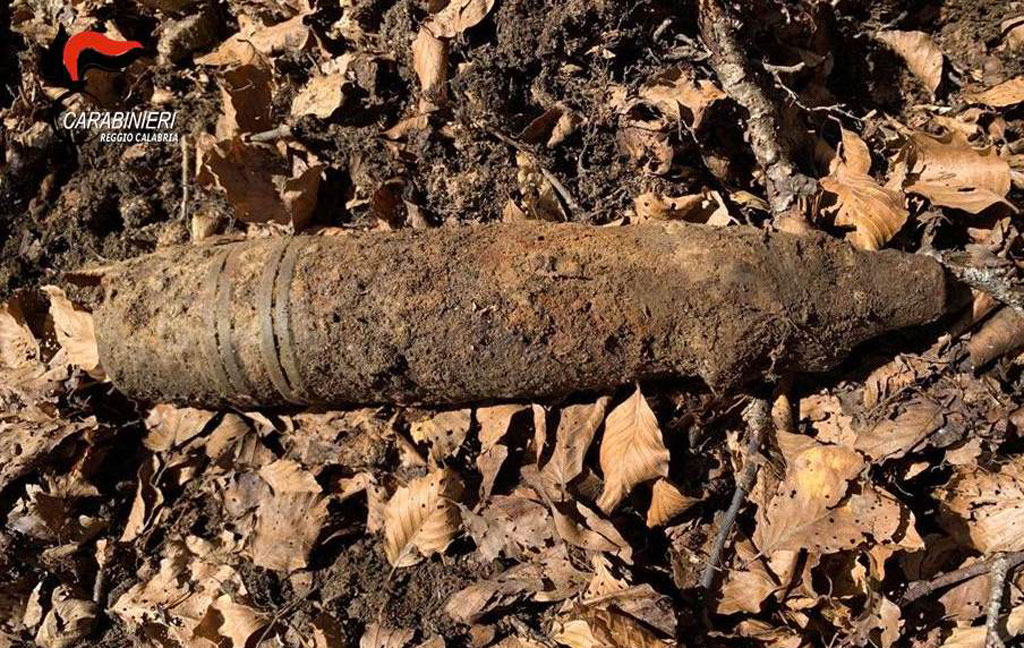 Trovato ordigno bellico risalente alla seconda guerra mondiale nel parco nazionale d'Aspromonte