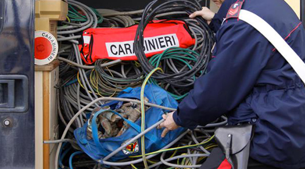 Calabria: Rubati nove chilometri di cavi elettrici, carabinieri avviano indagini