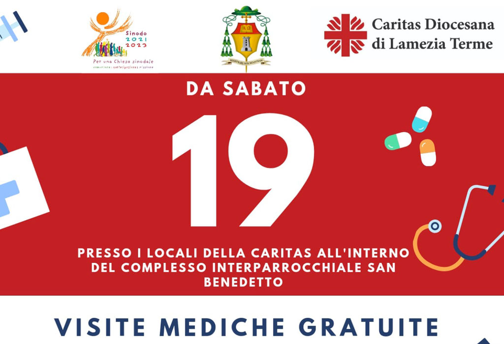 Lamezia, dal 19 febbraio visite mediche gratuite alla Caritas Diocesana per i bisognosi