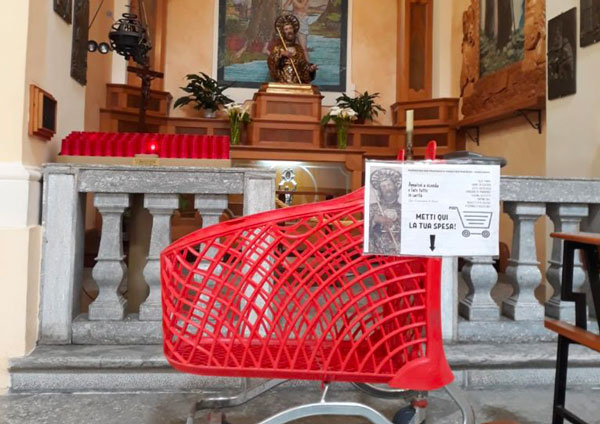 Coronavirus, Lamezia: carrello della spesa alla cappella di San Francesco per aiutare i bisognosi