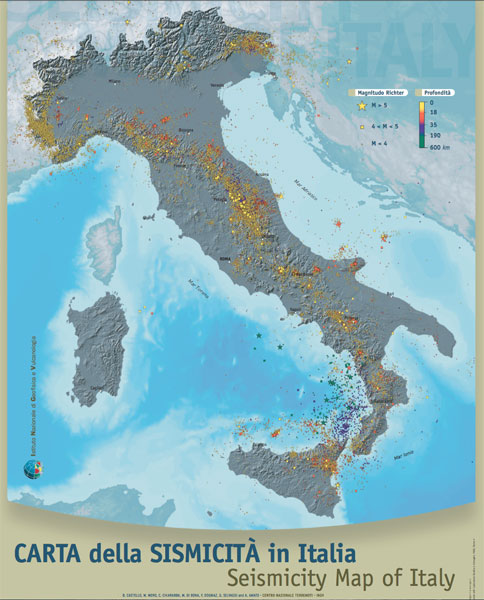 Calabria: Ingv presenta nuova carta sismicità in Italia e spiega eventi nel tirreno meridionale