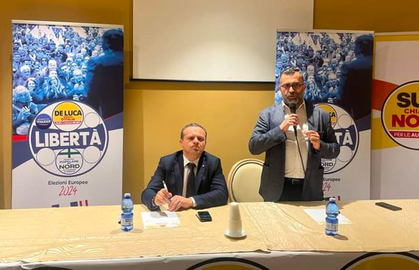 Cateno De Luca a Lamezia presenta il progetto "Libertà" per le elezioni europee